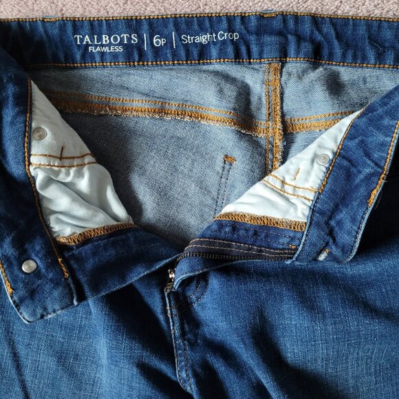 Talbots Flawless Jeans 6P Straight Crop Five Pocket Denim Stretch - Picture 4 of 8